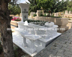 Komple Cnc İşlemeli Mermer Mezar - Görsel 5