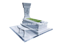 Komple Cnc İşlemeli Mermer Mezar - Görsel 4
