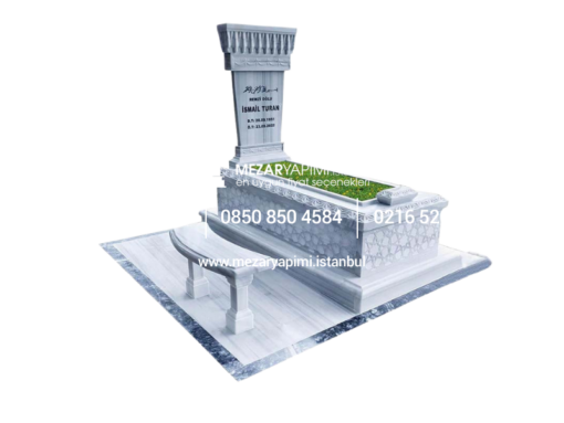 Komple Cnc İşlemeli Mermer Mezar - Görsel 4