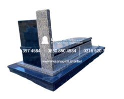 Üstü Kapalı Absolute Black ve Rosa Granit Blok Mezar - Görsel 3