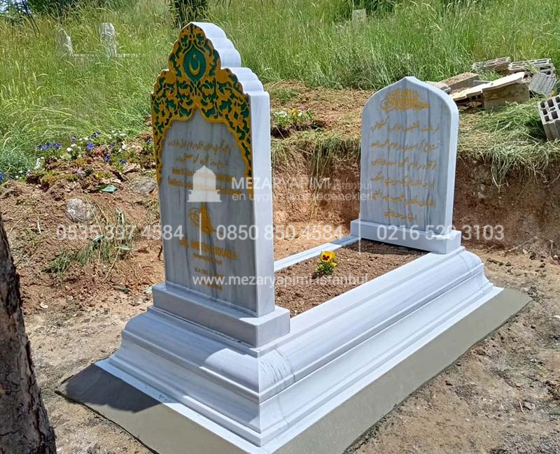 Osmanlı Model 30cm Blok Mezar Modeli - Görsel 10