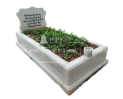 Marmara Mermer 10cm Blok Mezar Modeli