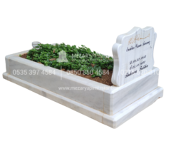 Marmara Mermer 10cm Blok Mezar Modeli