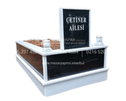 Tek Kişilik Mermer Çerçeveli Mezar - Görsel 3