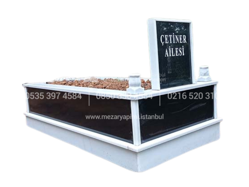 Tek Kişilik Mermer Çerçeveli Mezar - Görsel 4