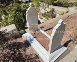 Osmanlı Mezar Modeli 25cm Blok Mermer - Görsel 9