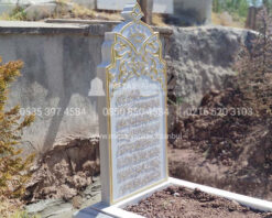 Osmanlı Mezar Modeli 25cm Blok Mermer - Görsel 6