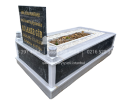 Tek Kişilik Baştaşı ve Gövde Siyah Mermer Model