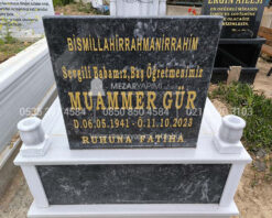 Tek Kişilik Baştaşı ve Gövde Siyah Mermer Model - Görsel 5