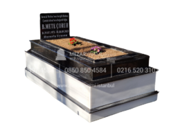 Tek Kişilik Mermer Granit İzmir Mezar Modeli - Görsel 3