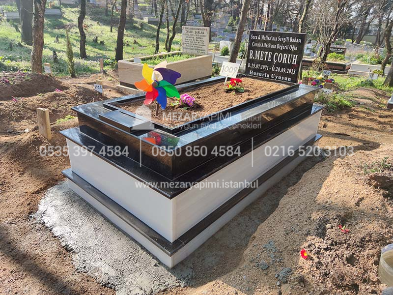 Tek Kişilik Mermer Granit İzmir Mezar Modeli - Görsel 2