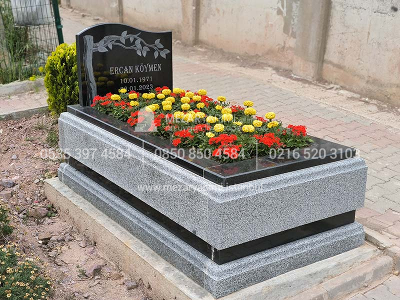 10cm Blok Absolute Black Beta Granit Mezar
