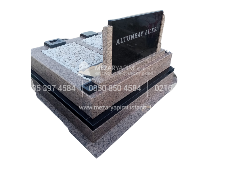 Çift Kişilik Porino - Absolute Black Granit Blok Mezar - Görsel 7