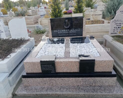 Çift Kişilik Porino - Absolute Black Granit Blok Mezar - Görsel 6