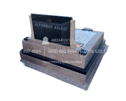 Çift Kişilik Porino - Absolute Black Granit Blok Mezar - Görsel 10