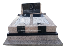 Cift Kisilik Porino Absolute Black Granit Blok Mezar