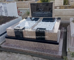 Cift Kisilik Porino Absolute Black Granit Blok Mezar