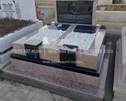 Çift Kişilik Porino - Absolute Black Granit Blok Mezar - Görsel 9