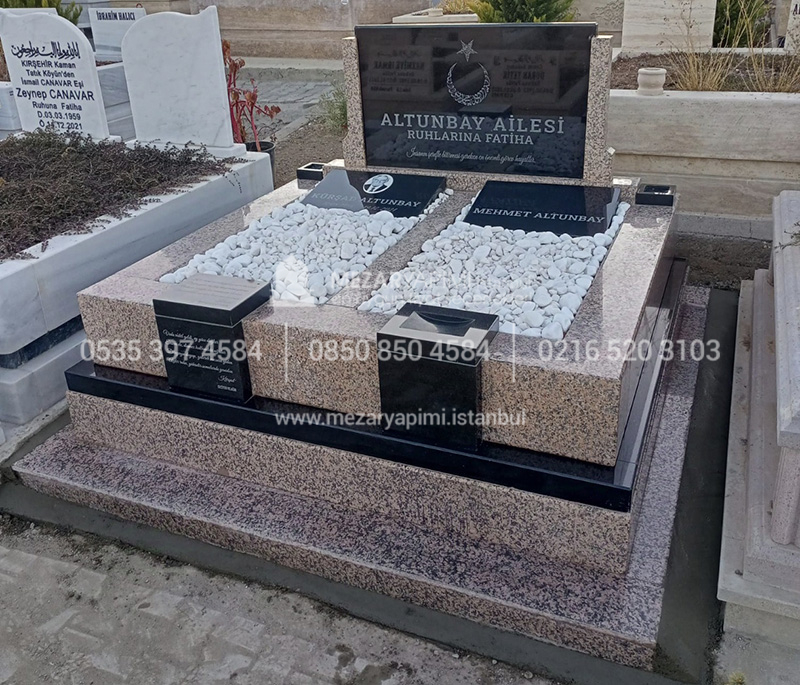 Çift Kişilik Porino - Absolute Black Granit Blok Mezar - Görsel 9