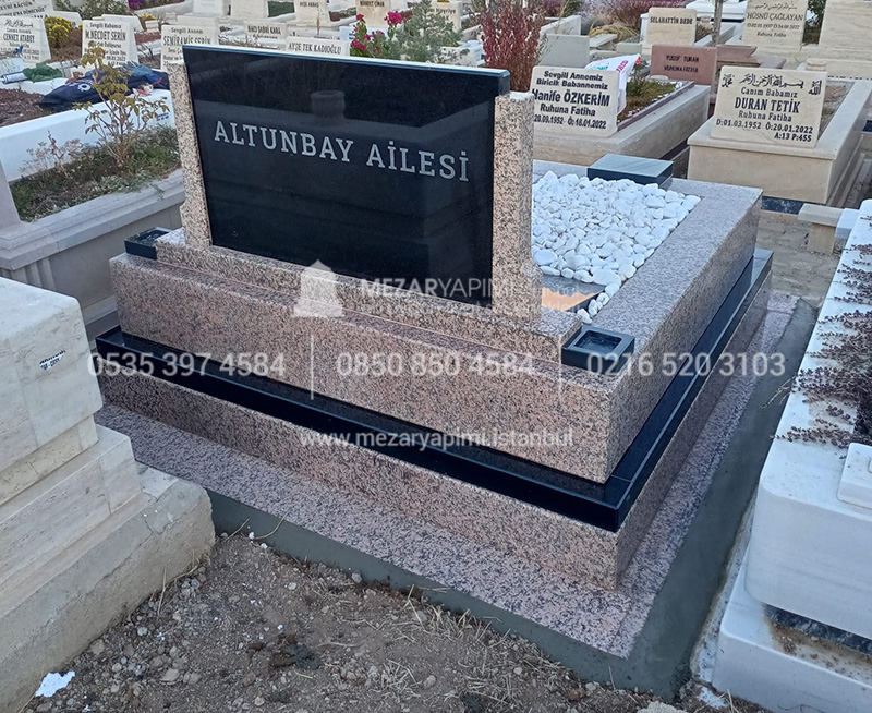 Çift Kişilik Porino - Absolute Black Granit Blok Mezar - Görsel 11