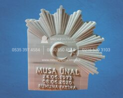 3D Cnc Kesim Ay Yıldız Mezar Taşı - Görsel 7