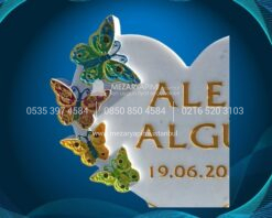3D Cnc Özel Tasarım Kelebek Mezar Taşı - Görsel 3