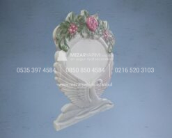 Kuğu Motifli 3D CNC Mezar Taşı - Görsel 3