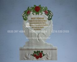 Alternative view of Kuğu Motifli 3D CNC Mezar Taşı