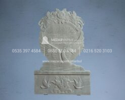 Kuğu Motifli 3D CNC Mezar Taşı - Görsel 6