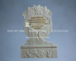 Kuğu Motifli 3D CNC Mezar Taşı - Görsel 11
