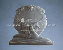 Kuğu Motifli 3D CNC Mezar Taşı - Görsel 12