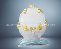 Kuğu Motifli 3D CNC Mezar Taşı - Görsel 14