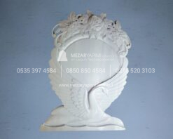 Kuğu Motifli 3D CNC Mezar Taşı - Görsel 16