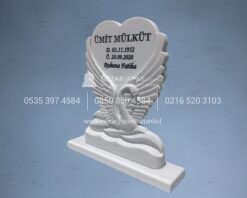 Kuğu Motifli 3D CNC Mezar Taşı - Görsel 5