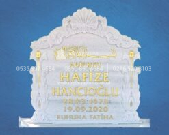 3D Rölyef Mermer Mezar Taşı - Görsel 3