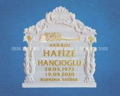 3D Rölyef Mermer Mezar Taşı