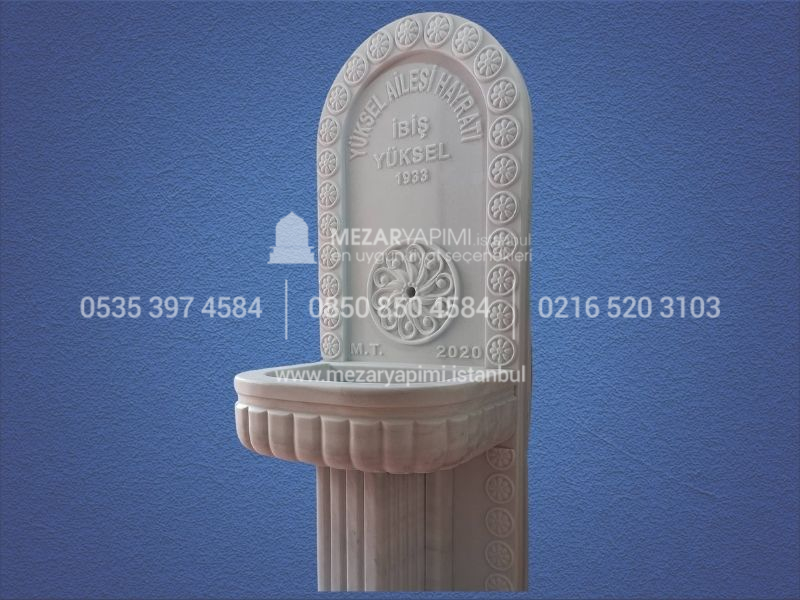 Mermer Çeşme 3D Cnc İşlemeli Çeşme Hayrat - Görsel 2