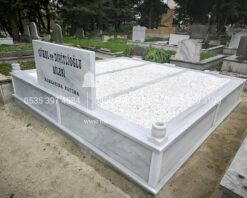 3 Kişilik Mermer Aile Mezar Modeli