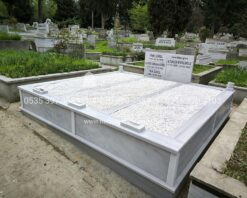 3 Kişilik Mermer Aile Mezar Modeli