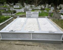 3 Kişilik Mermer Aile Mezar Modeli