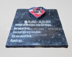 Kalp Şeklinde Resimli Evcil Hayvan Anıt Mezarı