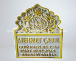 3D Cnc Lale işlemeli Mermer Mezar Taşı