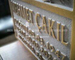 3D Cnc Lale işlemeli Mermer Mezar Taşı