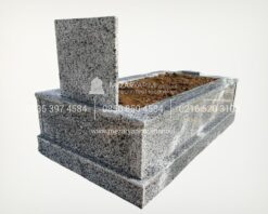 Tek Kişilik Ekonomik Gri Siyah Komple Granit Mezar