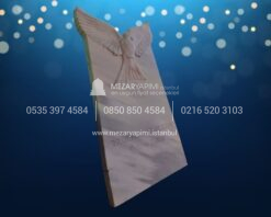 Güvercin Figürlü CNC İşlemeli Mermer Mezar Taşı