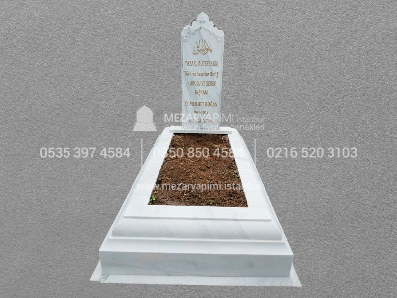 Klasik Osmanlı Tarzı 3D CNC Mermer Mezar