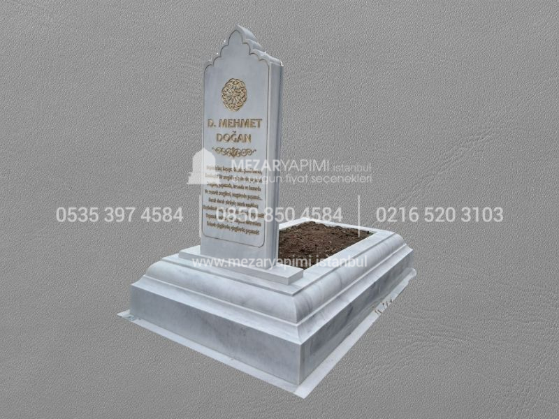 Klasik Osmanlı Tarzı 3D CNC Mermer Mezar