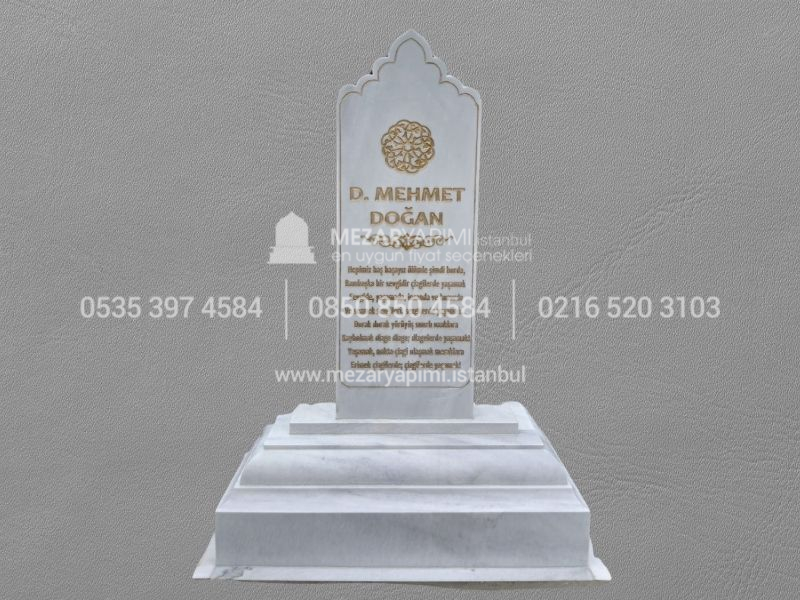 Klasik Osmanlı Tarzı 3D CNC Mermer Mezar