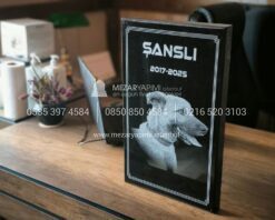 50x30cm Lazer Resimli Granit Pet Mezar Tasi