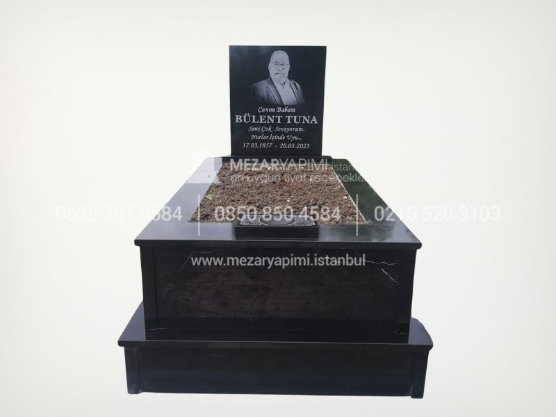 Komple Granit Özel Desenli Mezar